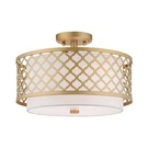 New Livex Lighting 41108-33 Arabesque Semi-flush Mount Soft Gold Ceiling. Fixed Price $190.00.