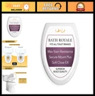 Bath Royale Elongated Slow Close Toilet Seat White Heavy Duty Stain Resistant. Fixed Price $117.99.