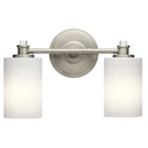 Kichler Joelson Bath 2LT, Brushed Nickel, Satin Etched Cased Opal - 45922NI. Fixed Price $109.97.