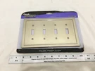 Amerelle Bethany 4-GANG Toggle Metal Wall Plate Brushed Bronze 57T4BZ (sw). Fixed Price $21.90.