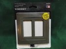 Somerset Double Rocker Light Switch Wall Plates Brushed Nickel 662659. Fixed Price $13.99.