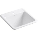 New Kohler K-19022-1-0 Park Falls 21 Single Basin Undermount Or Drop Cast Iro. Fixed Price $593.28.