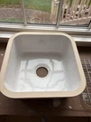 Franke Cisterna Fireclay 17.5" Undermount Sink CCK110-15WH With Grid Bottom. Fixed Price $299.00.