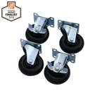 Husky 4 In. Black Caster Kit For Welded Steel Garage Cabinets. Fixed Price $41.59.