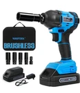 Wisetool Cordless Brushless 1/2 Impact Wrench W/ BATTERY-CHARGER-4 Sockets/case. Fixed Price $79.99.