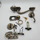 Schlage Camelot Single Cylinder Handleset & Left Flair Lever, Antique Brass. Fixed Price $32.84.