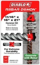 Hammer Drill Bits 11/16" 21" Diablo Sds-max Full Carbide Rebar Demon 2PC. Fixed Price $85.00.
