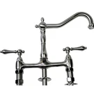 Signature Hardware 329238 Bellevue Bridge Kitchen Faucet - Brushed Nickel. Fixed Price $239.90.
