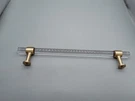 Signature HARDWARE-12" Beryn Acrylic Appliance Pull Satin Brass. Fixed Price $30.00.