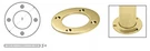 Crl SA25PB Polished Brass Round Base Plate For 1-1/2" Tubing. Fixed Price $11.89.