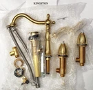 Kingston Brass Heritage KS1977AL Widespread Bathroom Faucet Brushed. Fixed Price $199.90.