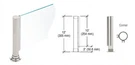 Crl PP01LBS Stainless 12 Round Elegant Counter/partition Post Air Space. Fixed Price $205.57.