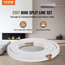 Vevor 25FT Mini Split Line Set, 3/8" & 5/8" O.d Copper Pipes Tubing And Triple-l. Fixed Price $187.74.