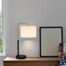 Bedside Table Lamp With Usb Port Modern Bedroom Desk Brushed Nickel. Fixed Price $93.99.