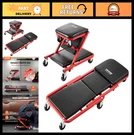 Vevor Foldable Garage Creeper Stool, 36 In, 300 Lb, Padded Seat, Tray. Fixed Price $79.99.