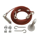 Everbilt 1/8 In. 75 Ft. Galvanized Dog Run Exerciser Kit. Fixed Price $39.99.