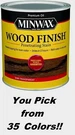 1 Qt Minwax Wood Finish Penetrating Stain Semi-transparent Oil-based Pick Color. Fixed Price $15.99.
