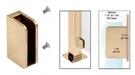 Crl Polished Brass 1/4" Closed Bottom Left Hand Flat Base Glass Clip For Square. Fixed Price $22.36.