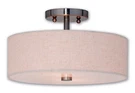 Livex Lighting 52134 Meridian 13"W Single Semi-flush Nickel. Fixed Price $153.96.