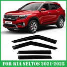 Smoke Tinted Window Visors Deflectors Rain Guards For Kia Seltos 2021-2026. Fixed Price $54.48.