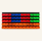 60 Garage Workshop Organizer Storage System Wall-mounted Parts Bins W/ Backplane. Fixed Price $59.99.