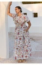 Nwt Anthropologie The Somerset Maxi Dress Floral Ivory Tile Size Xl X-large. Fixed Price $108.00.