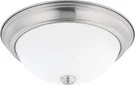 Homeplace Lighting 214722BN Bates Traditional Soft White Glass Bowl Flush Mount. Fixed Price $40.99.