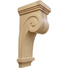 Ekena Millwork COR04X05X12SCCH Scroll Wood Corbels 1/2W 5/8D 12H Cherry. Fixed Price $68.43.