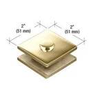 Crl Polished Brass 2 In X Square Mall Front Glass Clamp. Fixed Price $55.00.