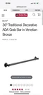 Delta 41636-RB 36"X1-1/4" Ada Shower Grab Bar In Venetian Bronze. Fixed Price $90.00.