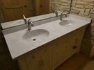 Swanstone VT2B2261 Ellipse X Double Bowl Vanity Top Solid Surface Sink Ice. Fixed Price $499.00.