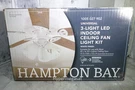 Hampton Bay Universal Ceiling Fan Led 3 Light Kit White Glass Shades LK1906. Fixed Price $10.00.