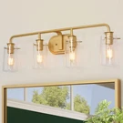 Classy Leaves Bathroom Fixtures, 4 Lights Vanity Light, Gold. Fixed Price $43.12.