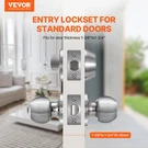 Door Knob And Deadbolt Set, Satin Nickel Entry Single Cylinder. Fixed Price $25.33.
