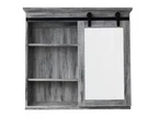 Glacier Bay 31.37" X 29.33" Rectangular Medicine Cabinet Mirror Washed Grey. Fixed Price $100.00.