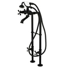 Kingston Brass CCK266K Floor Mounted Clawfoot Tub Filler - Black. Fixed Price $734.47.