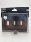 Somerset Contemporary Oil-rubbed Bronze Triple Decorator Wall Plate # 662676. Fixed Price $5.95.