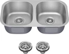Premier 32-INCH Undermount 50/50 Double Bowl 18-GAUGE Stainless Steel Kitchen Si. Fixed Price $316.72.