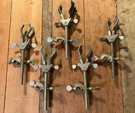 Fisher Castaloy-r Lab Stand Prong Clamps With Holders # 1451 Lot Of (5) Sets. Fixed Price $84.84.