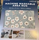Wyatt & Machine Washable Area Rug Kinsley Floral 5FT 3IN X 7FT 5IN. Fixed Price $34.99.