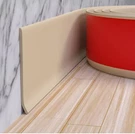 Duzzy 4IN 100FT Flexible Baseboard Trim Peel Stick Vinyl Wall Molding. Fixed Price $49.95.