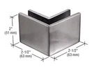2-1/2" X Brushed Stainless 90 Degree Outside Corner Mall Front Clamp. Fixed Price $91.22.