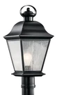 Kichler 9909BK Mount Vernon Post Lantern Painted Black. Fixed Price $519.99.