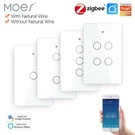 Moes Zigbee Smart Light Switch Wall Touch Glass Panel Alexa Google App Control. Fixed Price $22.49.