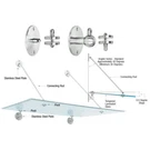 Crl GAS90BS Brushed Stainless Glass Awning Support System Mounting Kit. Fixed Price $503.18.