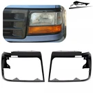 Headlight Headlamps Trim Bezel Set Ford Bronco F150 Pickup 1992-1996 Black. Fixed Price $30.09.