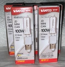 5 Pk Satco S3107 Clear Jd Mini Type 100 W 120V E11 Candelabra Base 1700 Lum.. Fixed Price $25.22.