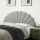 Gray Velvet Queen/full Size Wall Mount Headboard - Easy Assembly. Fixed Price $233.99.