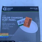 Commercial Electric 11IN 12.5W Led Dimmable Flat Panel Flush Mount Ceiling Light. Fixed Price $22.99.