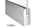 Tapered Door Rail 35-3/4" Without Lock 5/8" Glass Brushed Stainless. Fixed Price $478.04.
